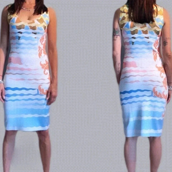 Animapop European Women's Printed Reversible Casual Sleeveless Mini Dress Small. - Picture 15 of 16